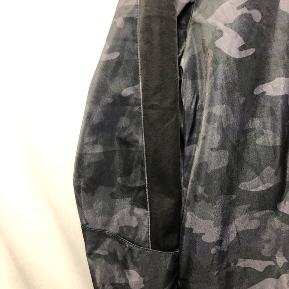 AND1 Jacket Mens Size Medium Black Gray Camouflage Full Zippered Athletic Track - Picture 6 of 8